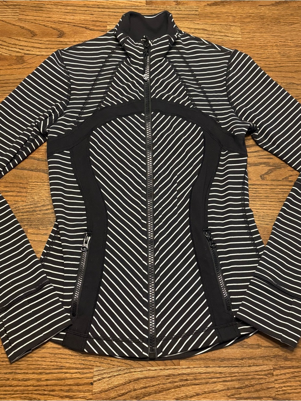 Lululemon Define Jacket Parallel Stripe Size 6 Luon Black